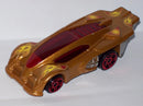2008 Hot Wheels McDonalds Happy Meal Side Draft dorado metálico 5SP - En Bolsa Baggie