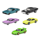 2025 Hot Wheels Fast & Furious Rápidos y Furiosos 5 Pack Set de 5 - 68 Plymouth Barracuda Formula S, 70 Dodge Charger R/T, 1966 Chevrolet Impala, Nissan Silvia S13, Porsche 911 GT3 RS