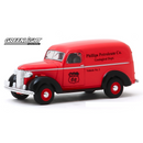 2019 Greenlight Running on Empty Phillips 66 1939 Chevrolet Panel Truck rojo Llantas de Goma