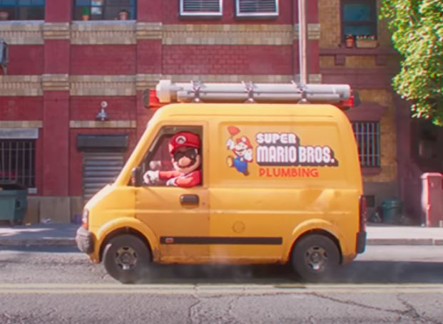 2023 Hot Wheels Premium Entertainment Nintendo The Super Mario Bros Movie Plumber Van naranja Llantas de Goma RR