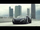 2022 Hot Wheels Premium Boulevard Lykan Hypersport negro Llantas de Goma RR