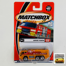 2002 Matchbox Airport Alarm Gloster Saro Airport Pumper naranja Bombero con Cañón de Agua y Escalera Móviles