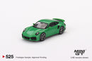 2023 Mini GT MiJo Exclusives 1:64 Limited Edition 1/3000 Porsche 911 Turbo S 525 verde python Llantas de Goma