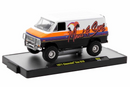 2024 M2 Machines Maui and Sons Limited Edition 1/8,250 1971 Chevrolet Van G10 R92 blanco Llantas de Goma
