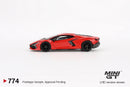 2024 Mini GT MiJo Exclusives 1:64 Limited Edition 1/7,680 Lamborghini Revuelto Arancio Dac Lucido naranja Llantas de Goma