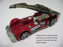 2006 Hot Wheels Track Stars Road Rocket rojo PR5 base ZAMAC