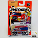 2002 Matchbox 50th Anniversary Kids Cars of the Year Runway Hero plata metálico Bombero con Cañón de Agua Móvil
