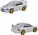 2023 Hot Wheels Premium Car Culture Subaru 2 Pack Set de 2 - Subaru Impreza WRX y 16 Subaru WRX STI con Llantas de Goma RR