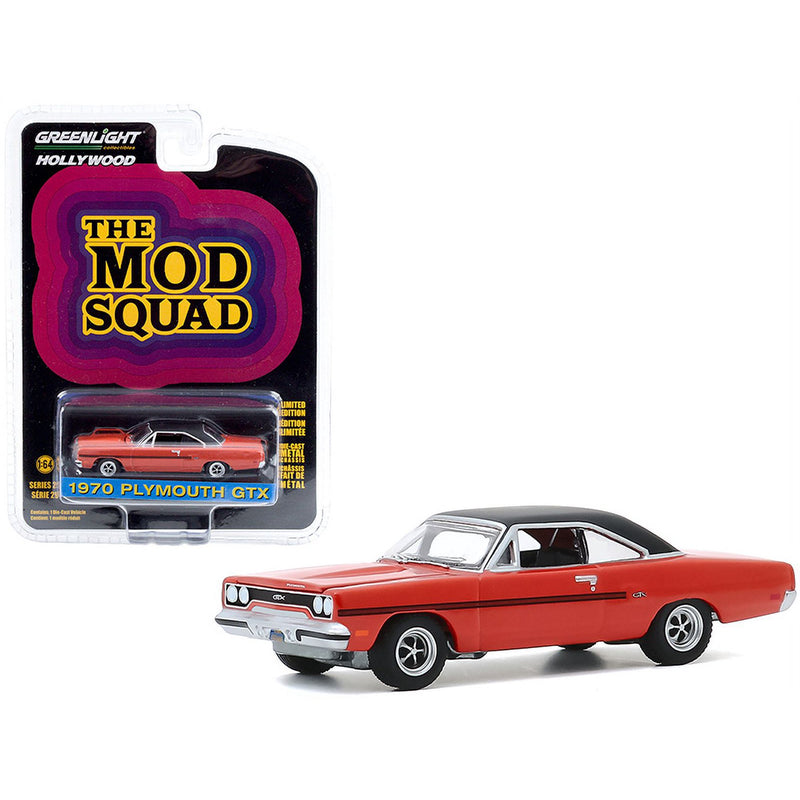 2020 Greenlight Hollywood Limited Edition The Mod Squad Patrulla Juvenil 1970 Plymouth GTX rojo Llantas de Goma