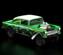 2021 Hot Wheels RLC Special Edition Triassic-Five 55 Chevy Bel Air Gasser Exclusivo Red Line Club verde spectraflame Llantas de Goma RR