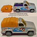 2002 Matchbox 50th Anniversary Ultimate Rescue Troop Carrier plata metálico con Cubierta Desmontable