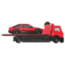 2025 Hot Wheels Premium Car Culture Team Transport Toyota AE86 Sprinter Trueno y camión Fleet Street con Llantas de Goma RR