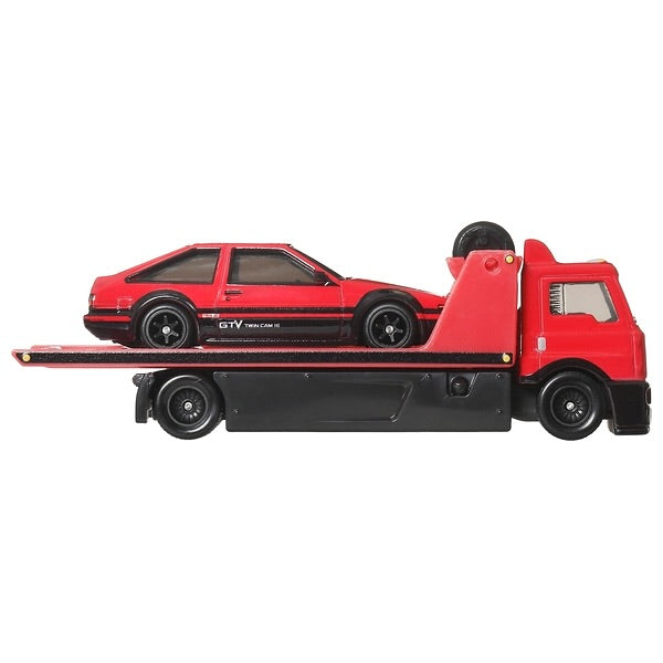 2025 Hot Wheels Premium Car Culture Team Transport Toyota AE86 Sprinter Trueno y camión Fleet Street con Llantas de Goma RR