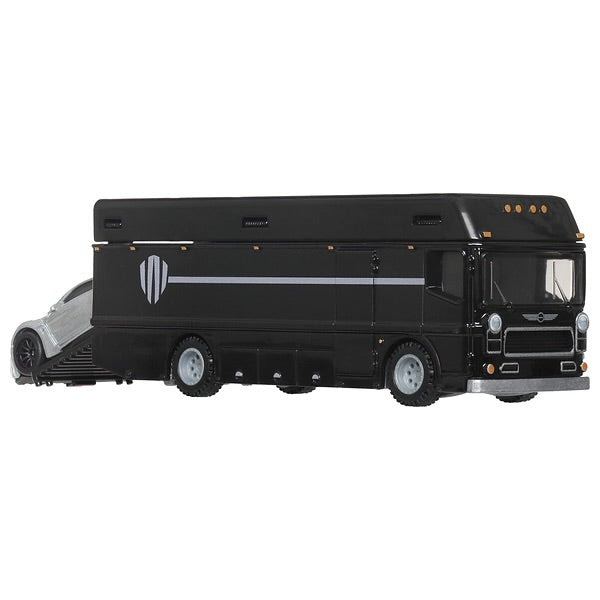 2025 Hot Wheels Premium Car Culture Team Transport Lykan HyperSport y camión Euro Hauler con Llantas de Goma RR