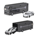 2025 Hot Wheels Premium Car Culture Team Transport Lykan HyperSport y camión Euro Hauler con Llantas de Goma RR