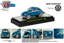 2014 M2 Machines M2 Machines Auto-Thentics Limited Edition Volkswagen 1967 VW Beetle Deluxe European Model VW02 verde azulado Llantas de Goma