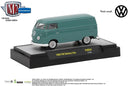 2017 M2 Machines Auto-Thentics Limited Edition 1/5,380 Volkswagen 1960 VW Delivery Van VW04 verde azulado Llantas de Goma