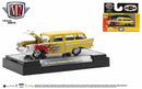 2021 M2 Machines Detroit Muscle Limited Edition 1/8,400 Fuel Injection 1957 Chevrolet 150 Handyman Station Wagon R59 amarillo Llantas de Goma