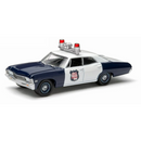 2014 Greenlight Limited Edition Hot Pursuit Wisconsin State Patrol 1967 Chevrolet Biscayne blanco con negro policial Llantas de Goma
