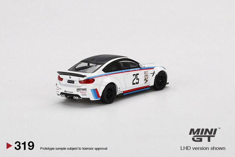 2022 Mini GT MiJo Exclusives 1:64 Limited Edition 1/3000 LB Works BMW M4 blanco Llantas de Goma