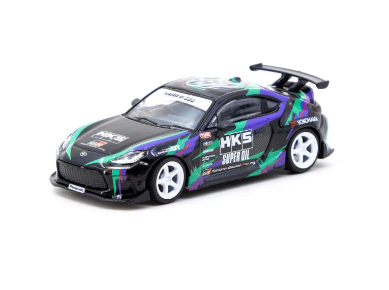 2024 Tarmac Works MiJo Exclusives 1:64 Limited Edition Global64 HKS Toyota GR86 negro Llantas de Goma