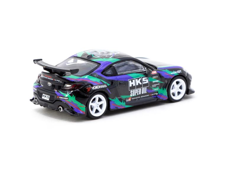 2024 Tarmac Works MiJo Exclusives 1:64 Limited Edition Global64 HKS Toyota GR86 negro Llantas de Goma