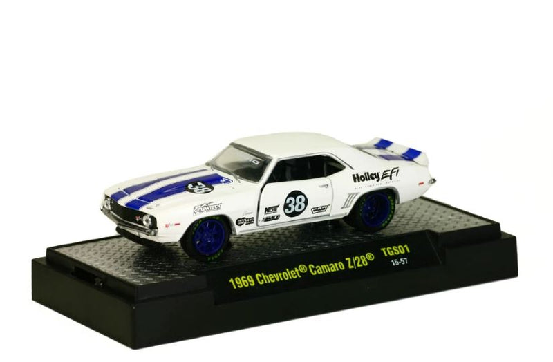 2015 M2 Machines Detroit Muscle Limited Edition Target Exclusive 1969 Chevrolet Camaro Z28 TGS01 blanco Llantas de Goma