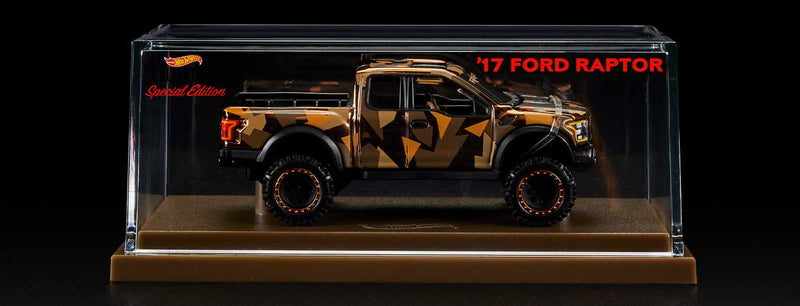 2021 Hot Wheels RLC '17 Ford F-150 Raptor Exclusivo Red Line Club marrón spectraflame Llantas de Goma RR