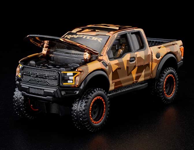 2021 Hot Wheels RLC '17 Ford F-150 Raptor Exclusivo Red Line Club marrón spectraflame Llantas de Goma RR