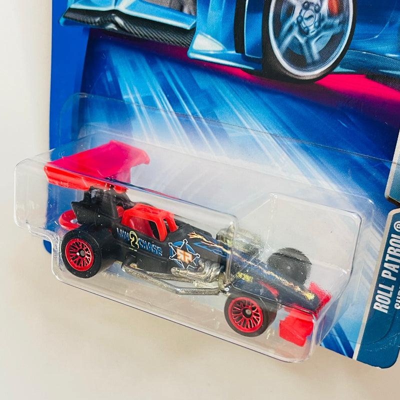 2004 Hot Wheels Roll Patrol Super Modified 189 negro LW base ZAMAC