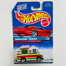 1998 Hot Wheels Tropicool Series Ice Cream Truck blanco 5SP variante tampo logo blanco de Hot Wheels