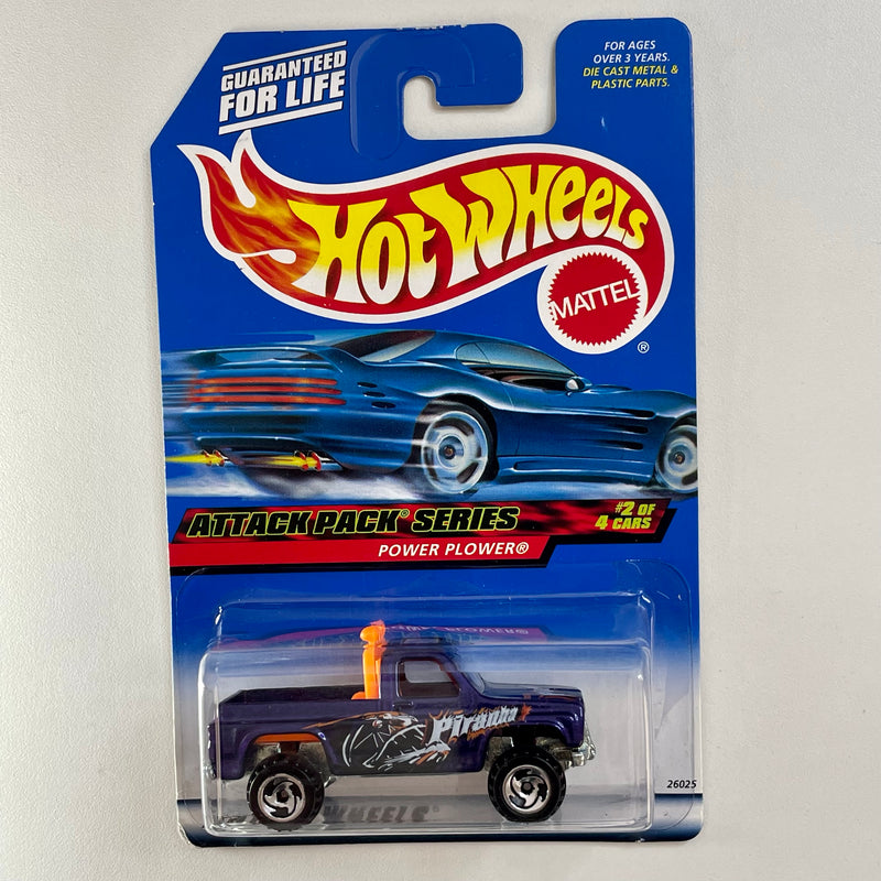 2000 Hot Wheels Attack Pack Series Power Plower morado metálico SB base ZAMAC