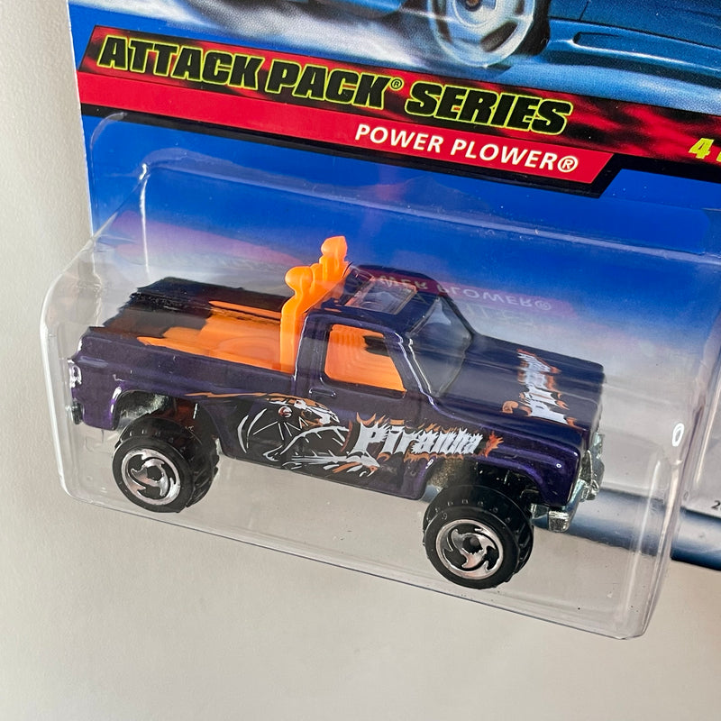 2000 Hot Wheels Attack Pack Series Power Plower morado metálico SB bas