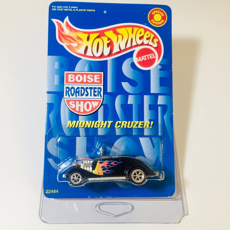 1999 Hot Wheels Boise Roadster Show 33 Ford Roadster Midnight Cruzer 1/12,000 negro PC6