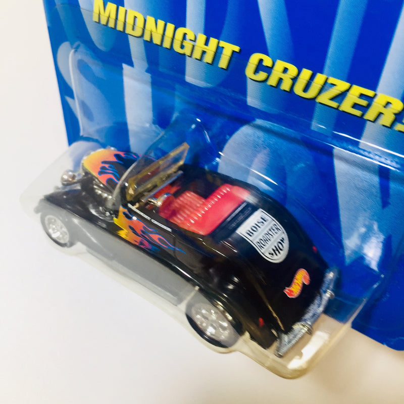 1999 Hot Wheels Boise Roadster Show 33 Ford Roadster Midnight Cruzer 1/12,000 negro PC6