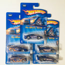 2005 Hot Wheels Racing Colección Set de 5 - Mustang Cobra, Shadow Mk IIa, Pikes Peak Celica Toyota, Ford Escort, F-Racer