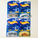 2002 Hot Wheels Spares N Strikes Colección Set de 4 - Surfin' School Bus, So Fine, Rodger Dodger, Sooo Fast