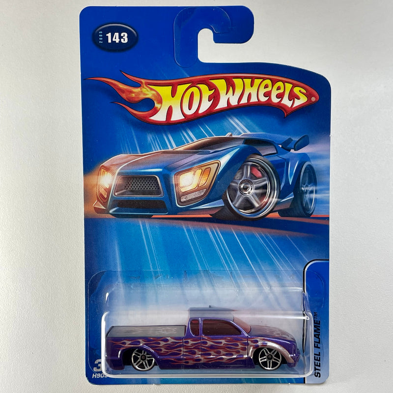 2005 Hot Wheels Steel Flame 143 morado metálico PR5
