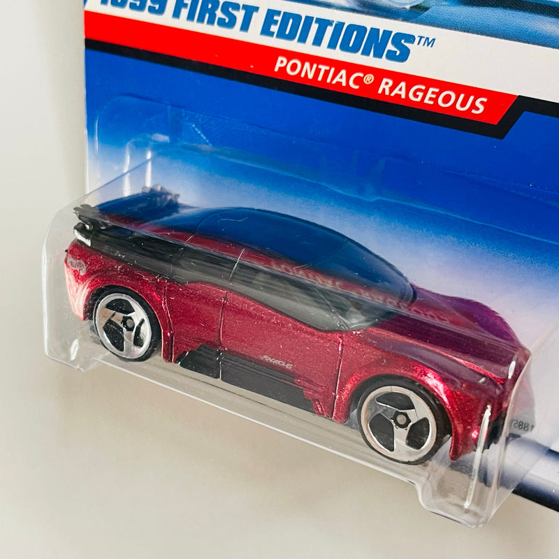 1999 Hot Wheels First Editions Pontiac Rageous rojo metálico 3SP