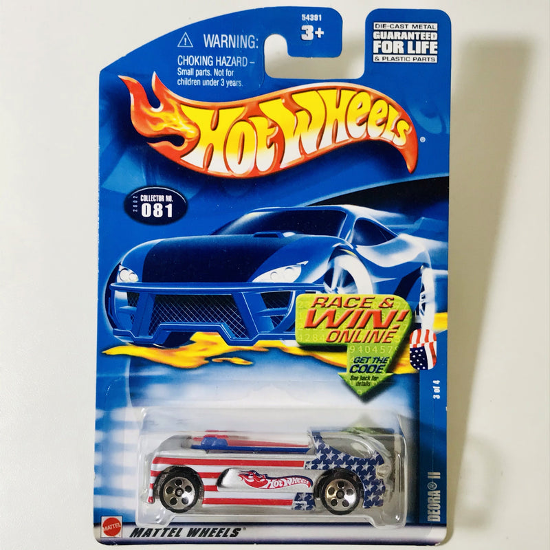 2002 Hot Wheels Star Spangled Deora II 081 plata 5DOT