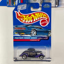 1999 Hot Wheels Pinstripe Power Series Colección Set de 4 - 34 Ford 3-Window, Tail Dragger, 65 Impala, Auburn 852