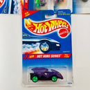 1995 Hot Wheels Hot Hubs Series Colección Set de 4 - Cyber Cruiser, Shadow Jet, Vampyra, Suzuki QuadRacer