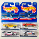 1999 Hot Wheels Sugar Rush Series II Colección Set de 4 - 70 Roadrunner, Jaguar XK8, Pikes Peak Celica Toyota, Dodge Concept Car