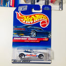 1999 Hot Wheels Sugar Rush Series II Colección Set de 4 - 70 Roadrunner, Jaguar XK8, Pikes Peak Celica Toyota, Dodge Concept Car