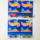 1996 Hot Wheels Mod Bod Series Colección Set de 4 - Hummer, School Bus, VW Bug, 67 Camaro