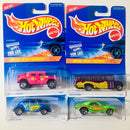 1996 Hot Wheels Mod Bod Series Colección Set de 4 - Hummer, School Bus, VW Bug, 67 Camaro