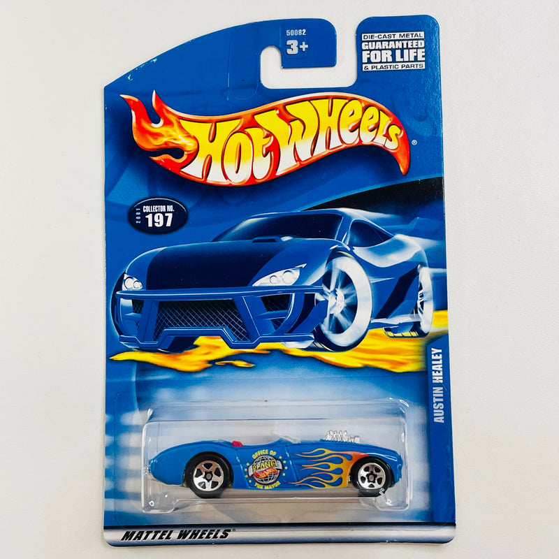 2001 Hot Wheels Austin Healey 197 azul 5SP