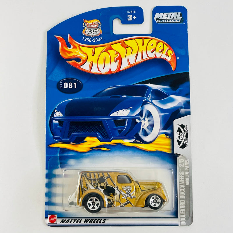 2003 Hot Wheels Boulevard Buccaneers Anglia Panel Ford 081 dorado metálico 5SP