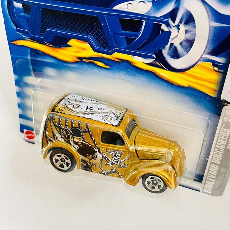 2003 Hot Wheels Boulevard Buccaneers Anglia Panel Ford 081 dorado metálico 5SP