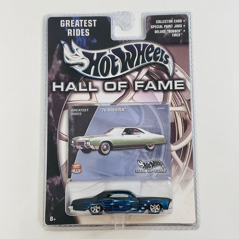 2003 Hot Wheels Hall of Fame Greatest Rides 70 Buick Riviera negro Llantas de Goma RR